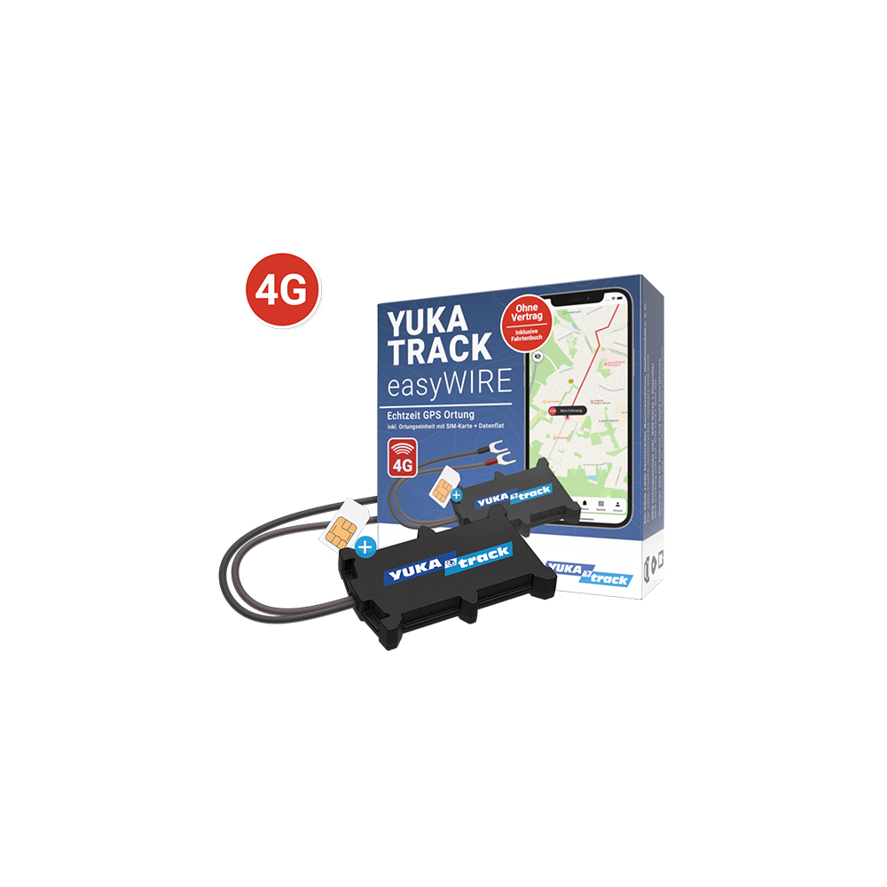 IoT YUKAtrack easyWire 4G AIO GPS Car Tracker with SIM + Data Flat