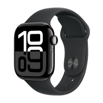 Watch Apple Watch Series 10 GPS 42mm Jet Black Aluminium Case with Sport Band S/M - Black