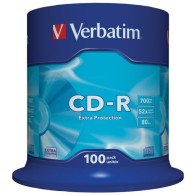 VERBATIM CD-R 700MB 52X 100 PACK SPINDLE EXTRA PROTECTION SURFACE 43411