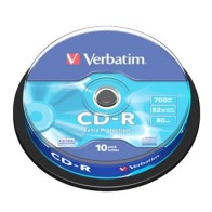 VERBATIM CD-R 700MB 52X 10 PACK SPINDLE SUPERFICIE EXTRA PROTECTION 43437