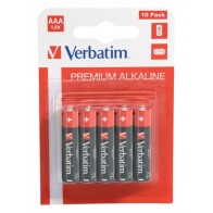 VERBATIM ALKALINE BATTERIES AAA LR03 10 PCS PACK 49874