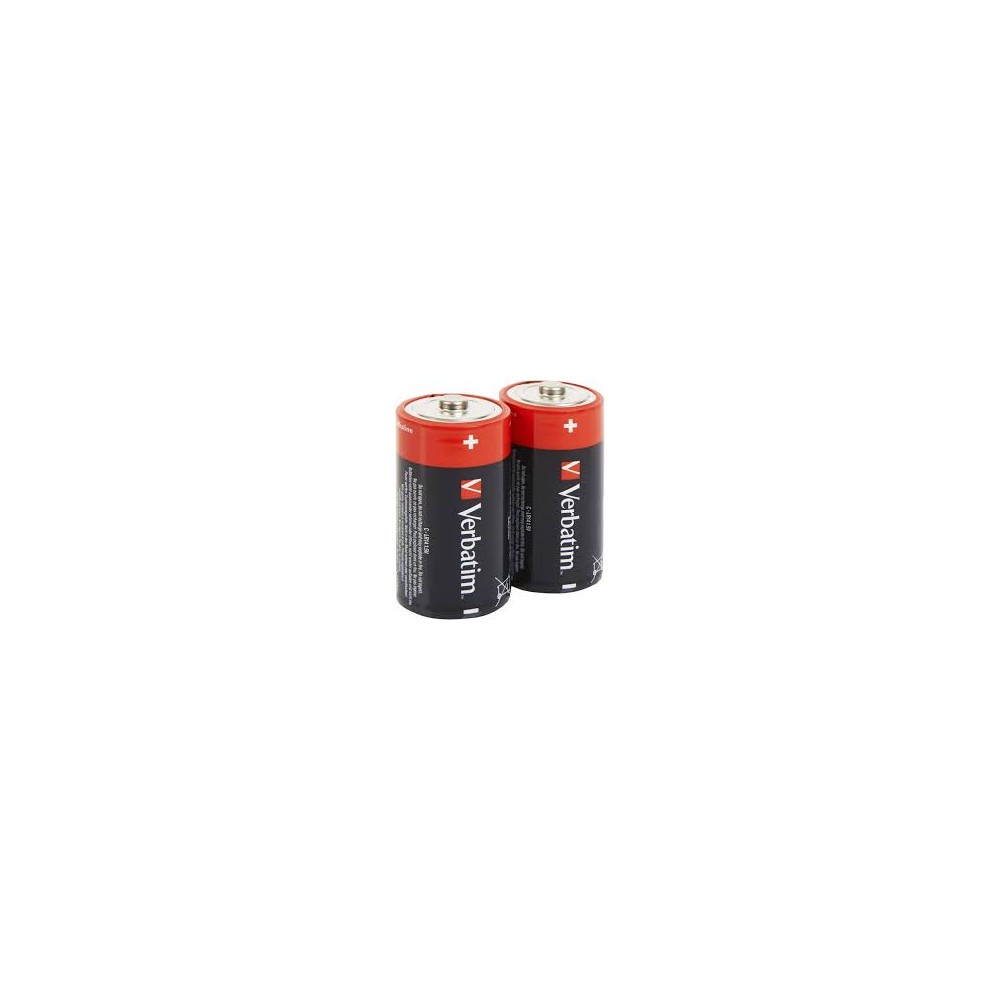 VERBATIM ALKALINE BATTERIES C LR14 2 PCS PACK 49922