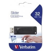 VERBATIM PENDRIVE STORENGO SLIDER 32GB RETRACTABLE USB 2.0 BLACK