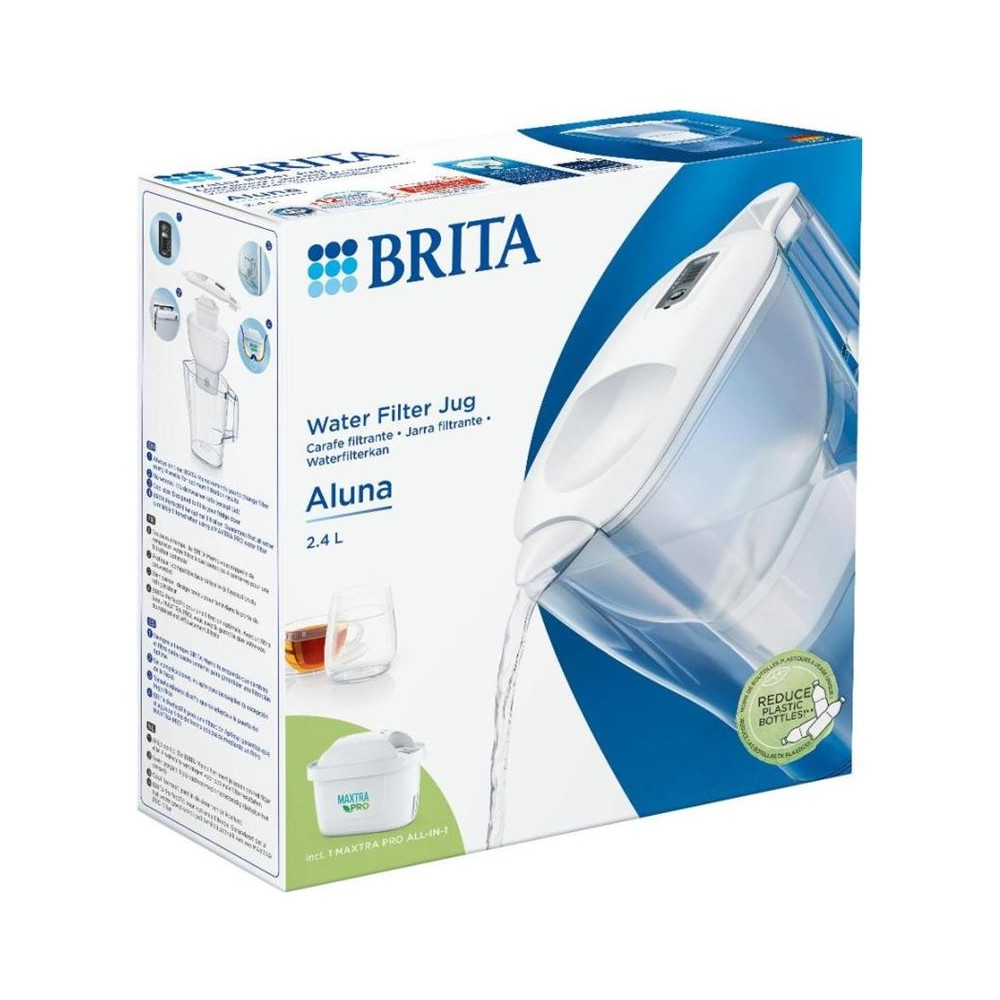 BRITA JUG ALUNA 2.4L WHITE + FILTER MAXTRA PRO ALL-IN-1