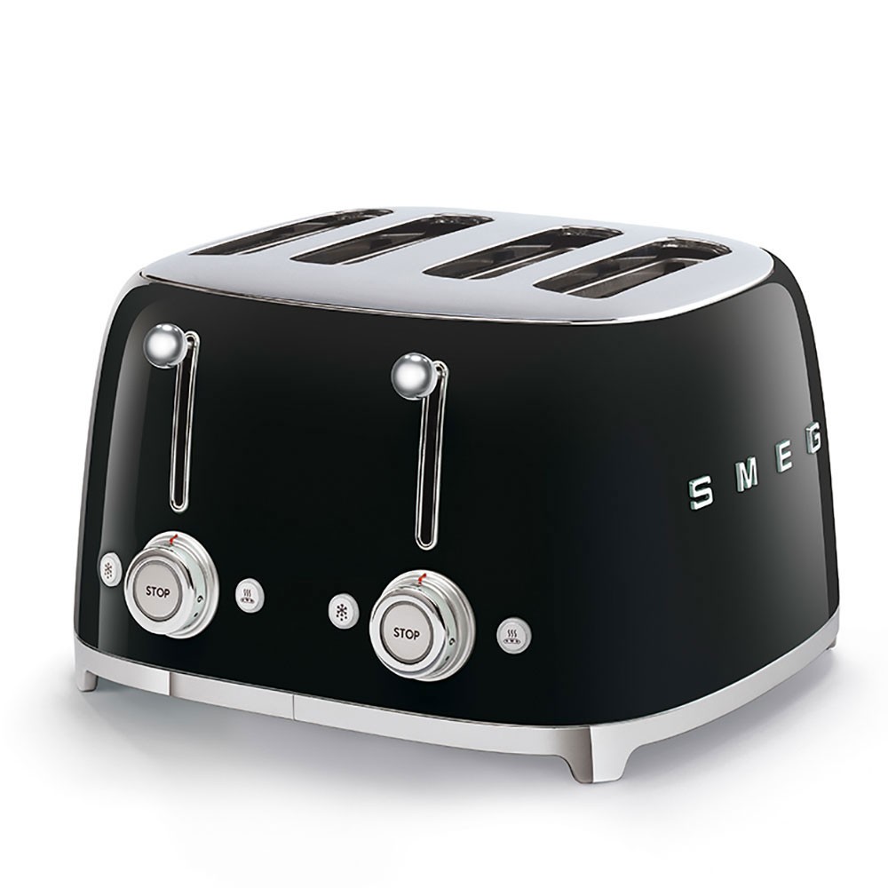 SMEG TOASTER 4X4 50´STYLE BLACK TSF03BLEU