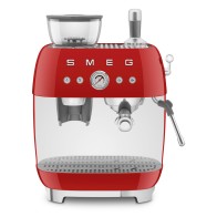 SMEG ESPRESSO MACHINE 50STYLE WITH INTEGRATED GRINDER RED EGF03RDEU'