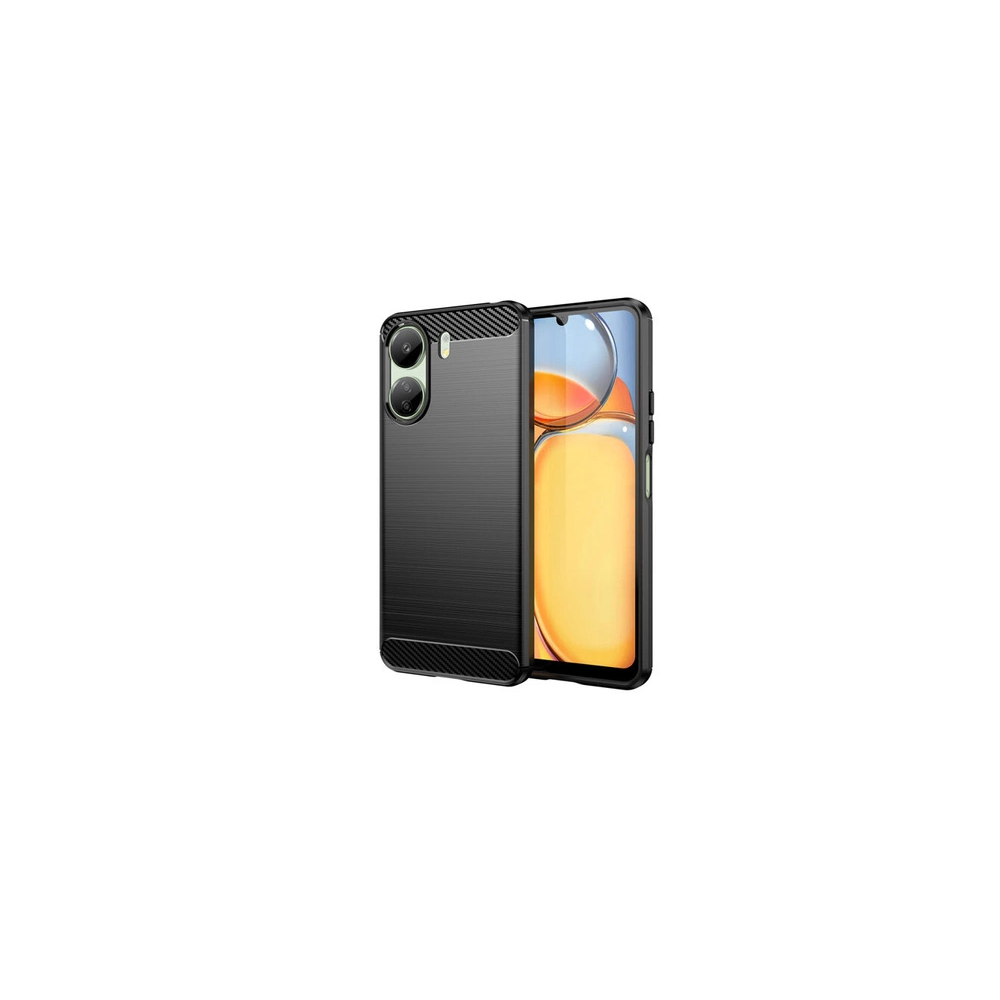 CARBON CASE FOR XIAOMI REDMI 13C FLEXIBLE SILICONE CARBON COVER BLACK