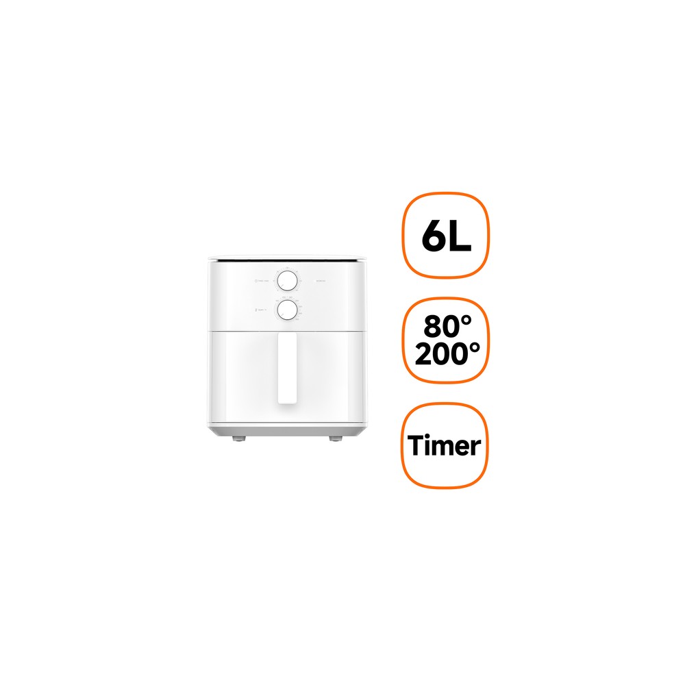 Xiaomi Air Fryer Essential 6lt - (Xiaomi MAF13 Singolo 6 L Indipendente 1550 W Friggitrice ad aria calda Bianco)
