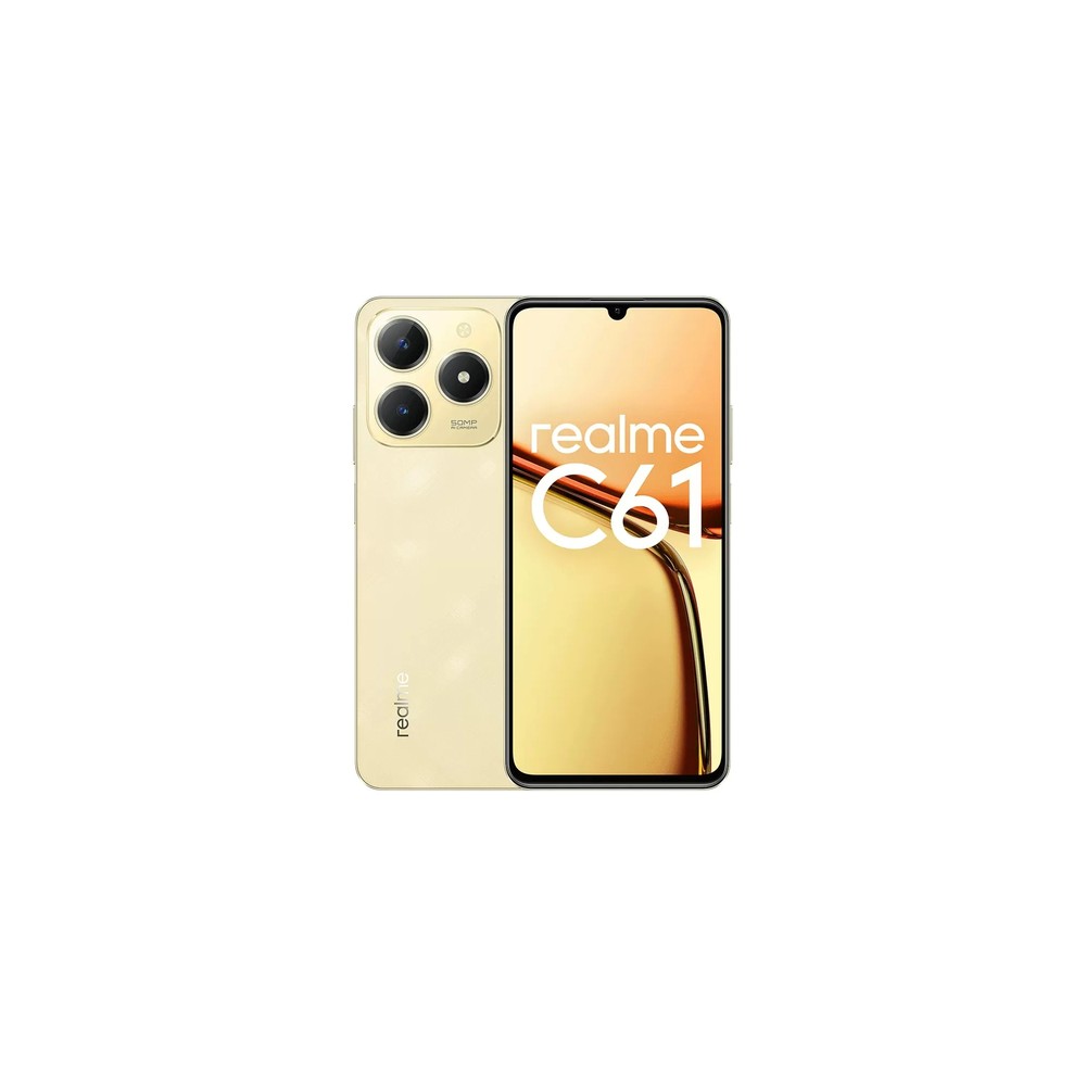 realme C61 17,1 cm (6.74") Doppia SIM Android 14 4G USB tipo-C 6 GB 128 GB 5000 mAh Oro - (realme C61 17,1 cm (6.74") Doppia SIM