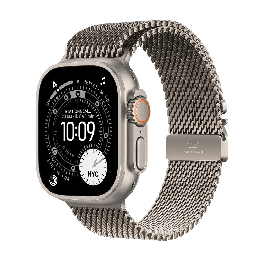 Watch Apple Watch Ultra 3 (2025) 5G 49mm Natural Titanium Case with Natural Titanium Milanese Loop M - Natural