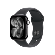 APPLE WATCH SERIES 11 GPS 42MM JET BLACK ALUMINIUM CASE WITH BLACK SPORT BAND S/M MEQT4WF/A