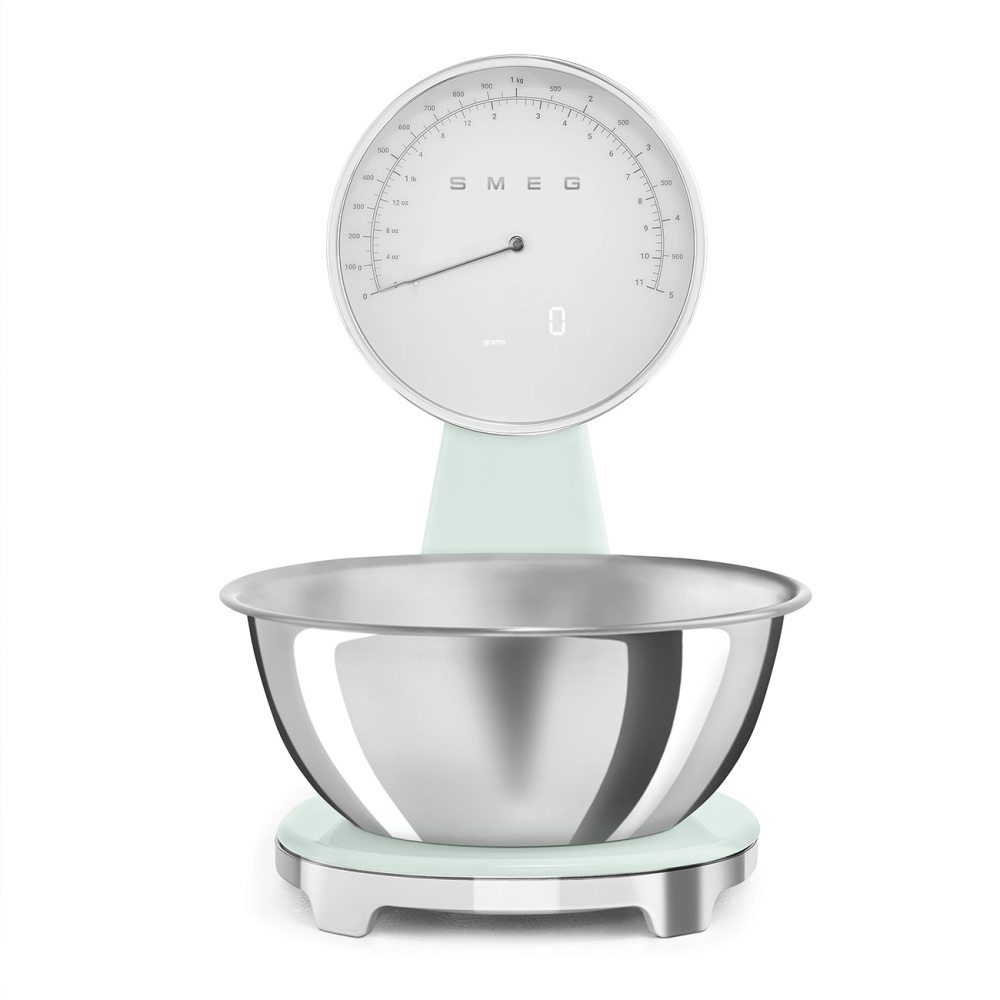 SMEG ANALOG AND DIGITAL KITCHEN SCALE CREAM KSF01CRWW