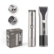 JATA HAIR CLIPPER AND LINE SHAPPER KIT 2PCS RECHARGABLE. SILVER-BLACK. JBSE2102