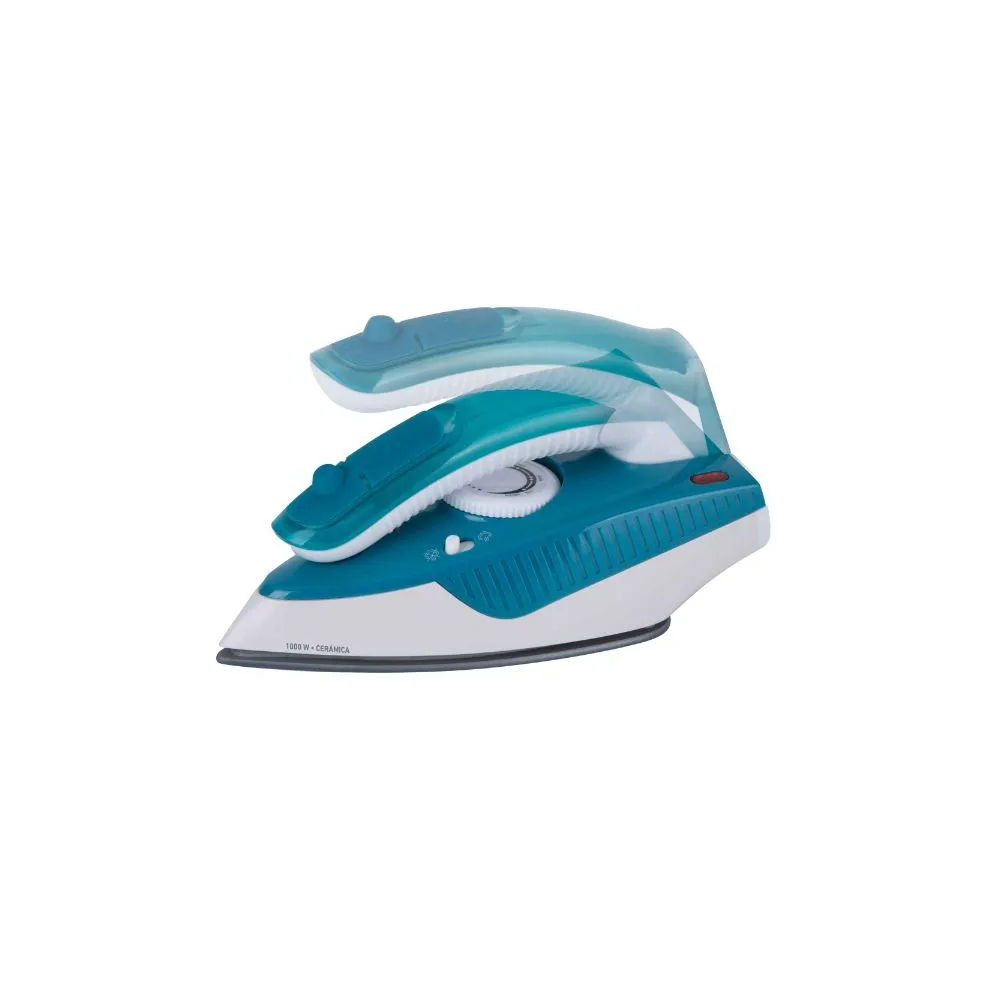JATA STEAM IRON SPECIAL FOR TRAVEL FOLDABLE HANDLE 1000W BLUE-WHITE JEPL2810