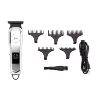 JATA HAIR CLIPPER RECHARGABLE 90MIN  5CUTING GUIDES LED DISPLAY SILVER JBCP4200