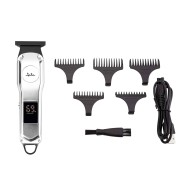 JATA HAIR CLIPPER RECHARGABLE 90MIN  5CUTING GUIDES LED DISPLAY SILVER JBCP4200