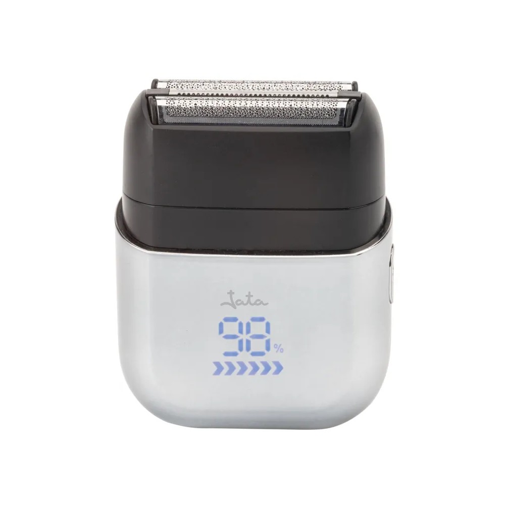 JATA SHAVER TRAVEL COMPACT RECHARGABLE UP TO 90MIN LCD 100-240V SILVER JBMA1443