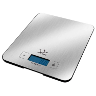 JATA ELECTRONIC KITCHEN SCALE 15KG MAX LCD TIMER AND CLOCK STAINLESS STEEL 719