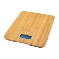JATA ELECTRONIC KITCHEN SCALE 15KG MAX LCD TIMER AND CLOCK BAMBOO 720