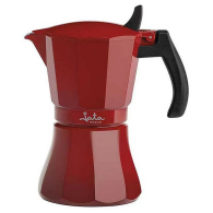 JATA ITALIAN COFFEE MAKER INDUCTION READY ALUMINIUM BODY 9CUPS RED HCAF2009