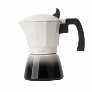 JATA ITALIAN COFFEE MAKER BISTREA INDUCTION ALUMINIUM BODY 6CUPS WHITE-BLACK HCAF2406