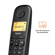 GIGASET WIRELESS PHONE A180 BLACK (S30852-H2807-D201)