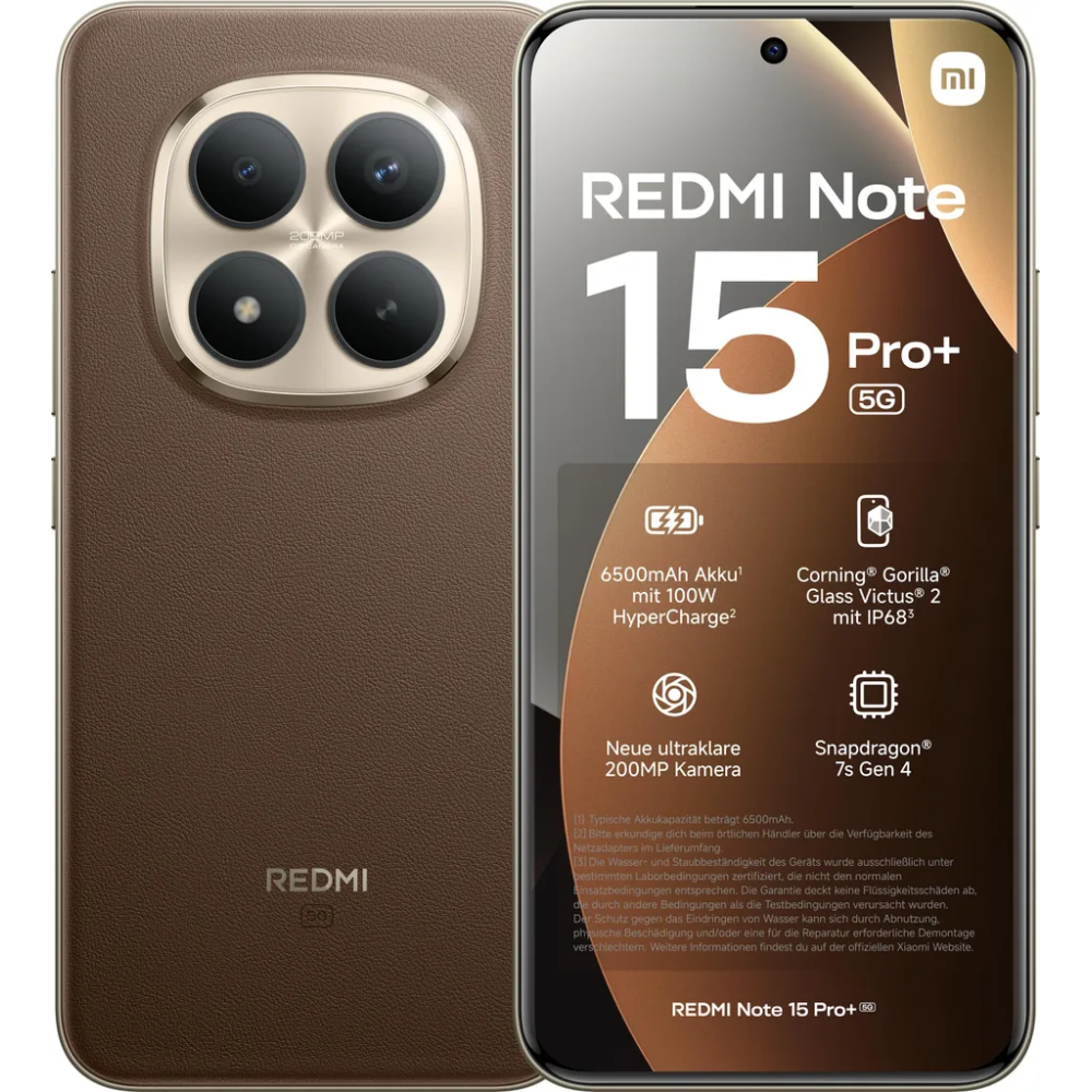 Xiaomi Redmi Note 15 Pro+ 5G Dual Sim 8GB RAM 256GB - Mocha Brown