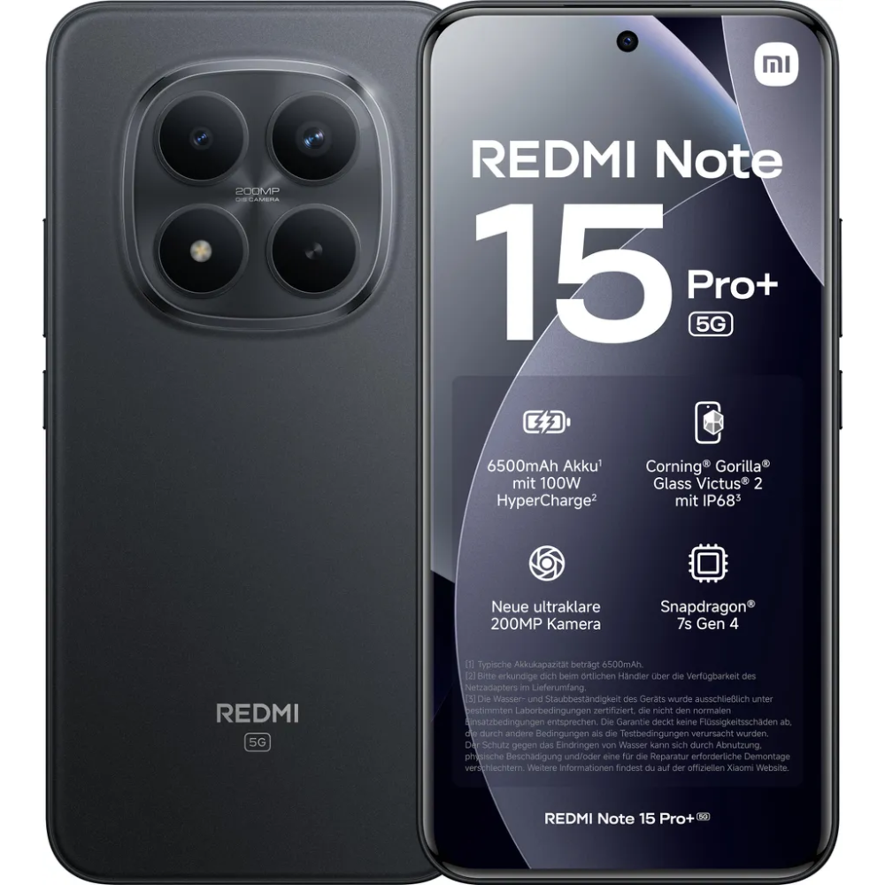 Xiaomi Redmi Note 15 Pro+ 5G Dual Sim 8GB RAM 256GB - Black